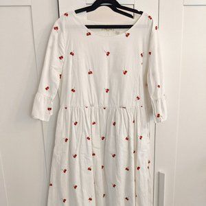 Romantic A-Line Embroidered Flower Dress